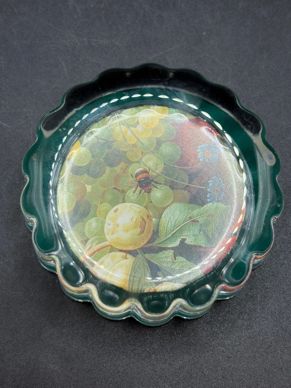 Paulus Theodorus Fruit & Flowers Honey Bee Glass National Gallery Paperweight